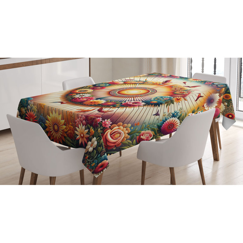 Druci Rectangle No Pattern Microfiber Tablecloth, 70" Rectangle