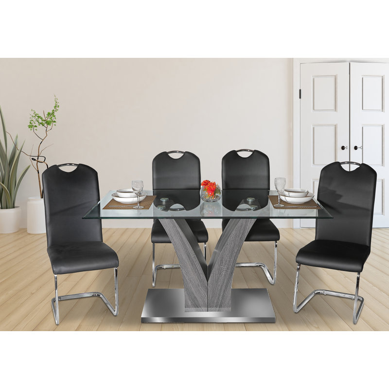 Ensemble repas pour 4 personnes Othinkar, Noir