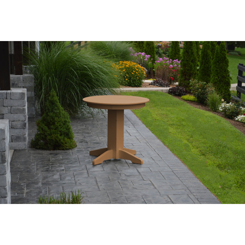 Nettie Round Outdoor Dining Table , 33'' in. W 33'' in. D, Cedar