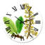 Plante brésilienne rétro IV - horloge murale traditionnelle-60281650
