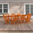 Anautica 8 - Person Wood Patio Dining Set with Rectangular Table