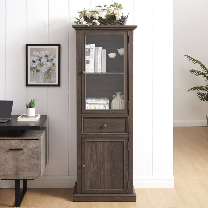 Armoire élégante avec tablettes pour la décoration de bureau - Buffet de cuisine brun