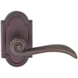 Medici Wave/Drop Privacy (Bed & Bath) Door Lever with Arch Rosette