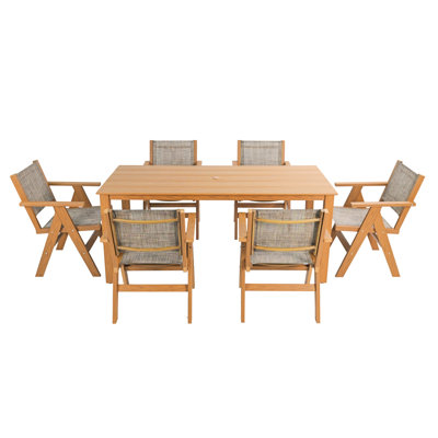 Dining Table | HIPS | Teak | 29.52" L × 68.90" W × 31.89" H