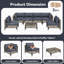 Ensemble de mobilier d'extérieur 7 pièces avec table et housse-1464410897-1464410899