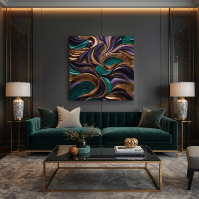 Abstrait art figuratif sur toile mauve 33