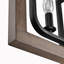 Lustre linéaire en bois naturel et métal noir Minonk 