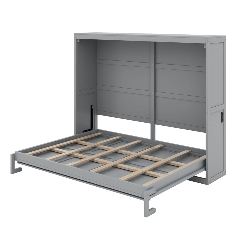 Queen Murphy Bed Wall Bed, Gray