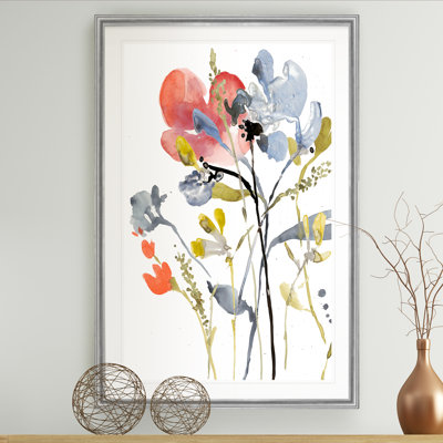 Flower Overlay I' Print on Canvas