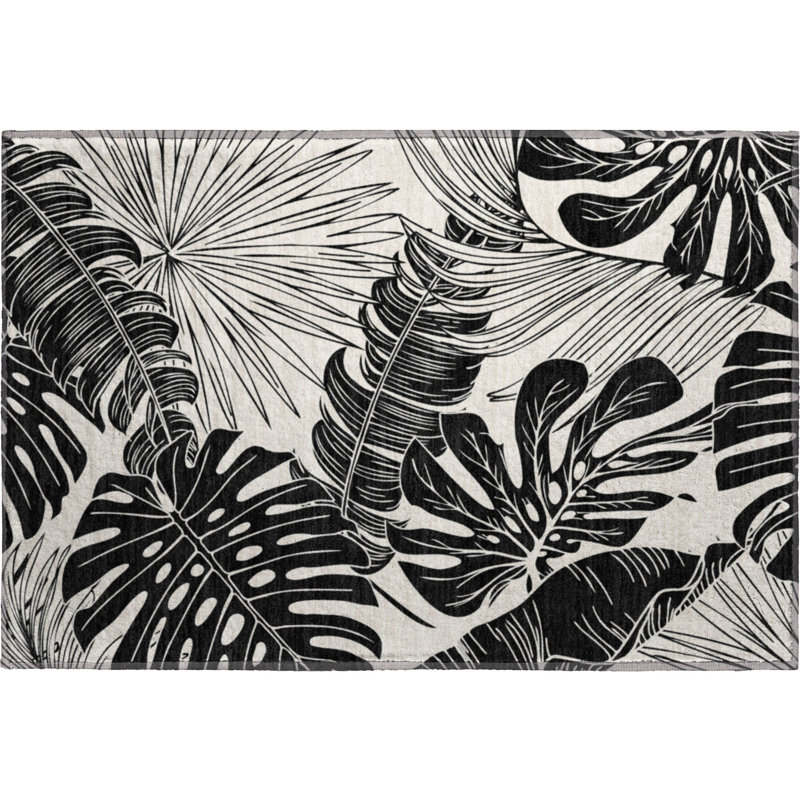 Premium Machine Washable Cerrito AMF211 Midnight Rug, Rectangle 1'8" x 2'6"