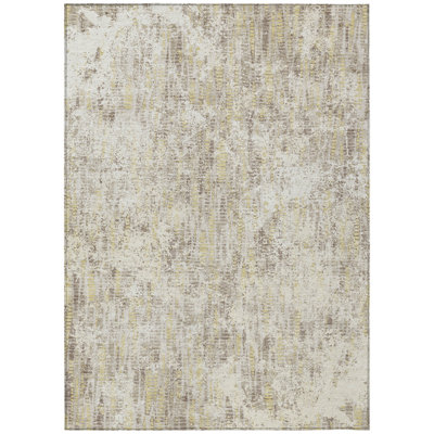 Machine Washable Indoor/Outdoor Chantille ACN2784 Abstract Rug