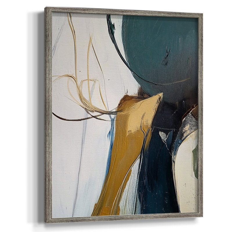 Série ABSTRACT DCxxV, reproduction encadrée - bois massif, H 15 po x l 12 po