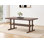 Table de salle à manger 69 po en bois massif de style Mid-Century moderne pour 6 à 8 personnes