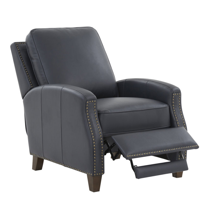 Fauteuil inclinable bleu nuit en similicuir, Similicuir bleu