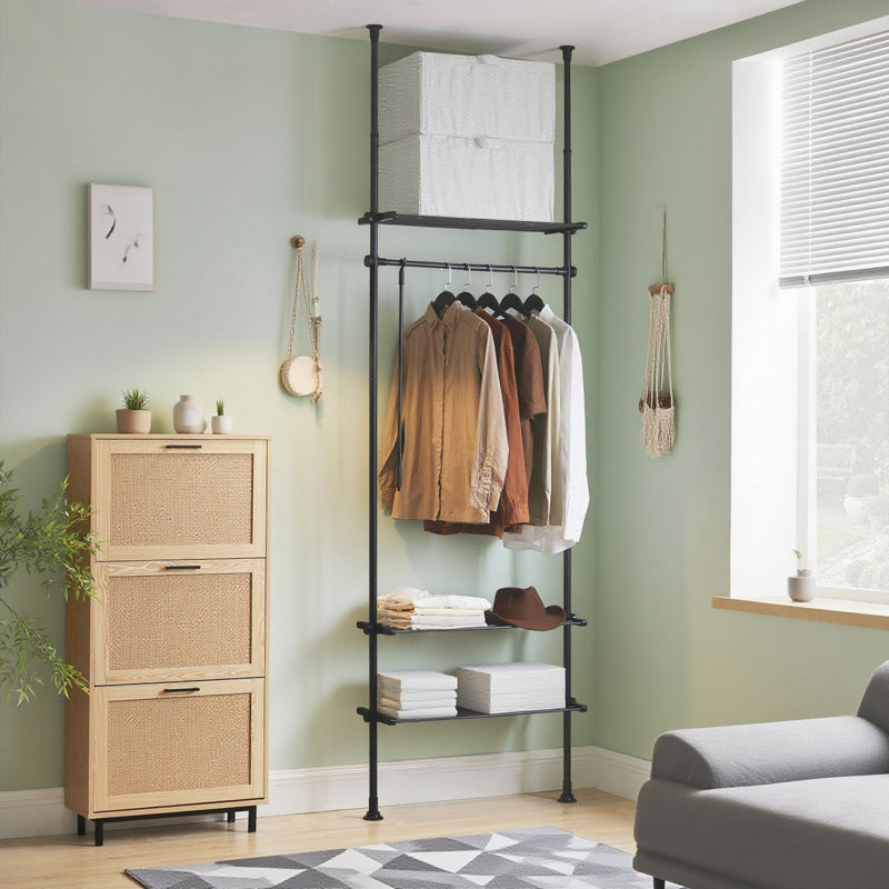 Adjustable Clothing Rack, Black