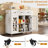 Farmhouse Style 41.3’’ L Wooden Mobile Kitchen Island With Drop Leaf Countertop, Rolling Kitchen Cart With Storage Cabinets, Drawers And Side Racks For Home Kitchen And Dining Rooms-1027822413