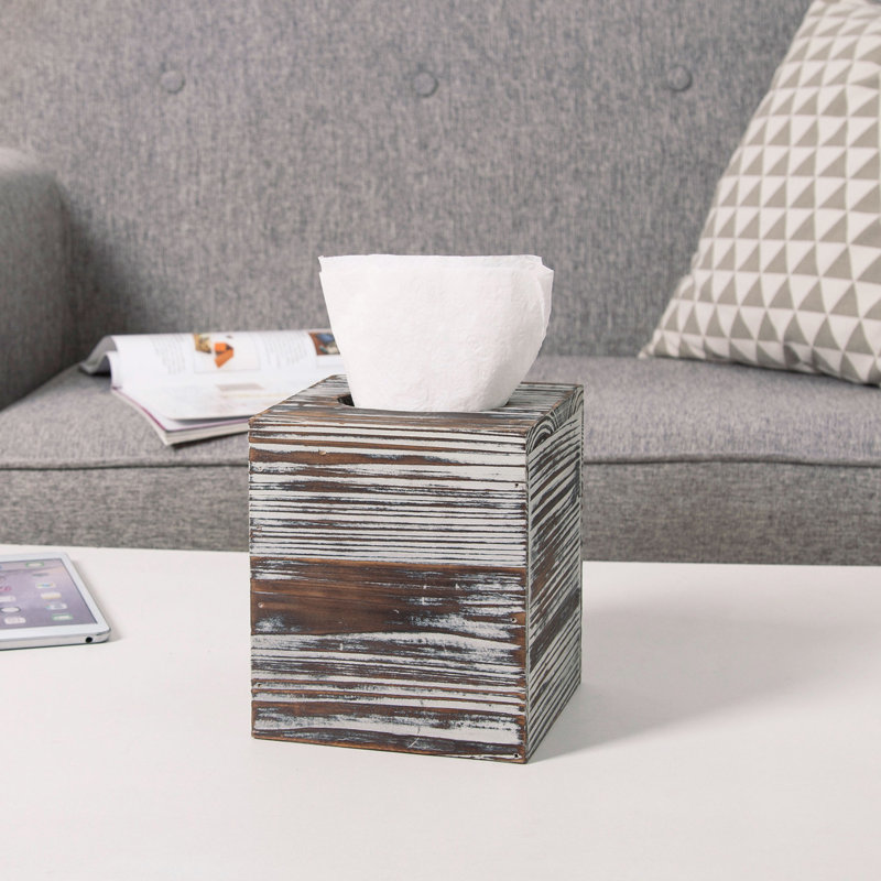 Tissue Box Cover, Brown/Grey