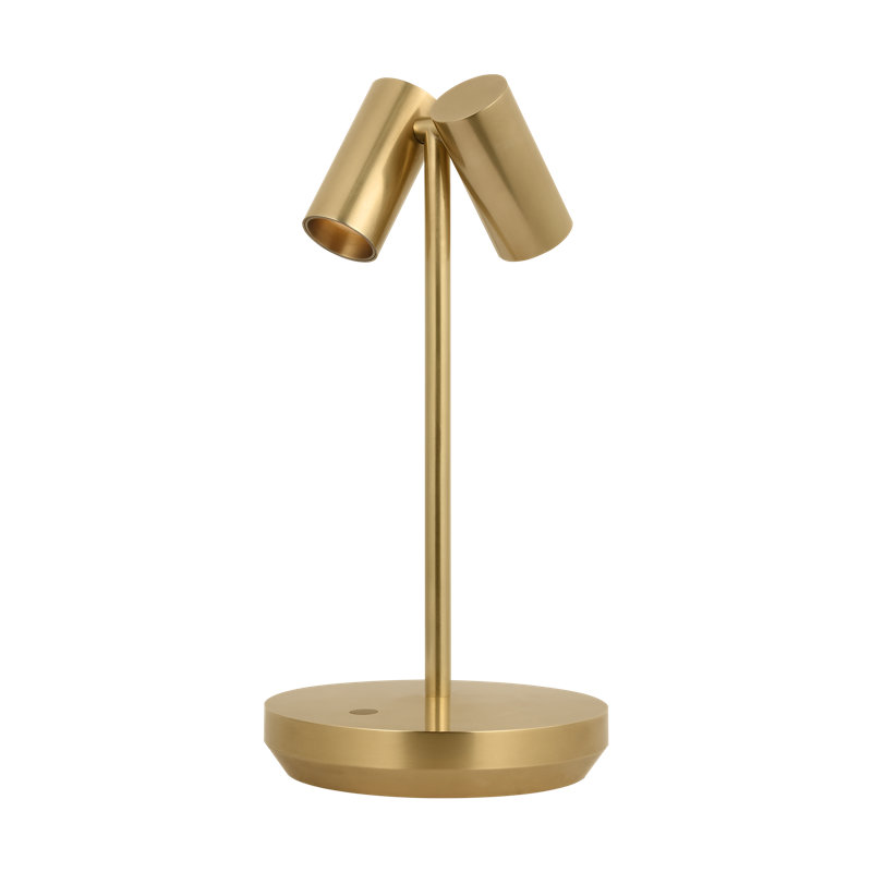 Doppia Short Accent Rechargeable Table Lamp, Gold