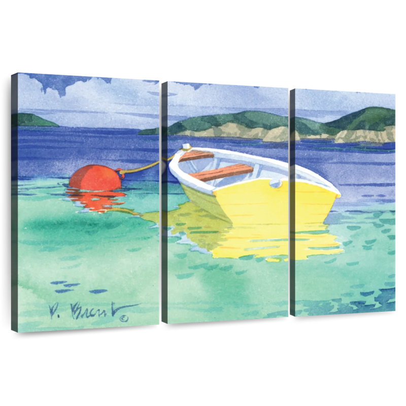 Mehar Yellow Rowboat, 48" H x 74" W
