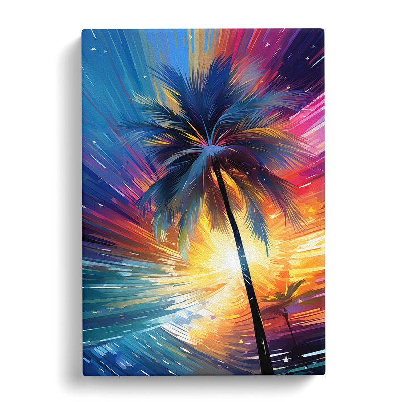 Palm Tree Futurism - Print, 60cm H x 40cm W x 3cm D