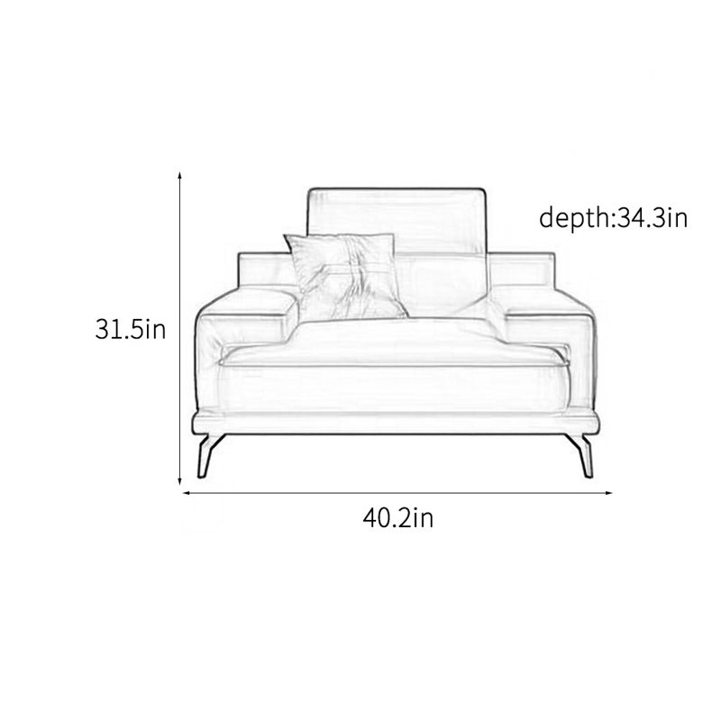 Italian modern comfortable office sofa