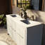 Ensemble de meuble-lavabo double en métal l 60 po x P 20 po Lafarre-113056872-113056874
