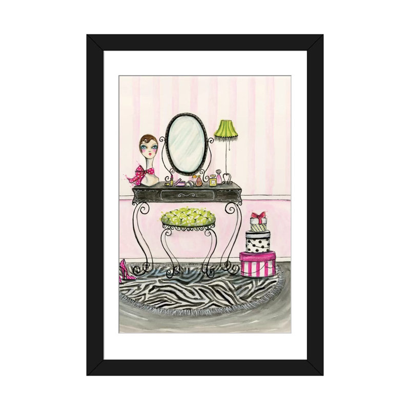 « meuble-lavabo room a », reproduction d’art sur toile, H 24 po x l 16 po x P 1 po, Cadre noir