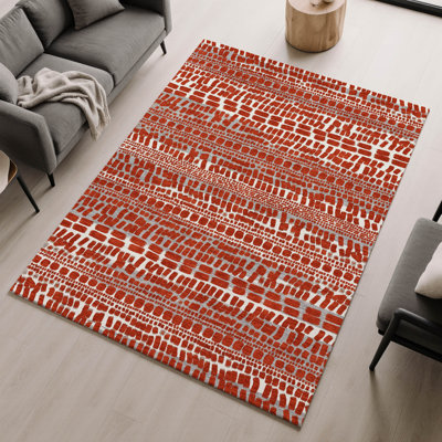 Tapis abstrait lavable à la machine Premium