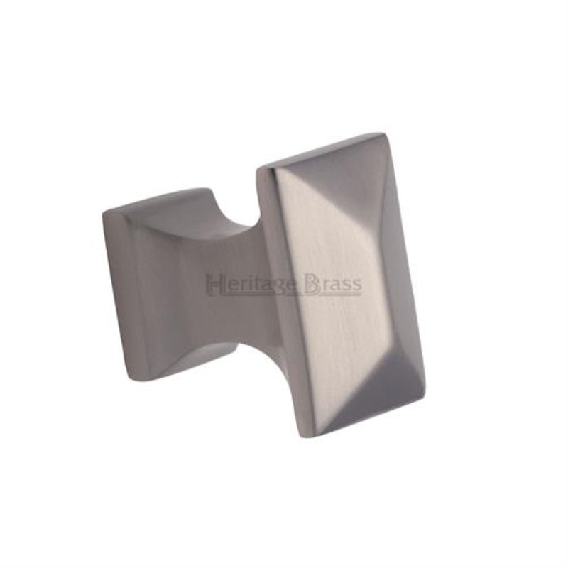 Heritage Brass Heritage Cabinet Knob Anvil Design 35mm, Satin Nickel