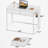 Rececca Writing Desk 35 in. Computer Desk with 2 Fabric Drawers Hooks Vanity Desk for Home Office-733563523