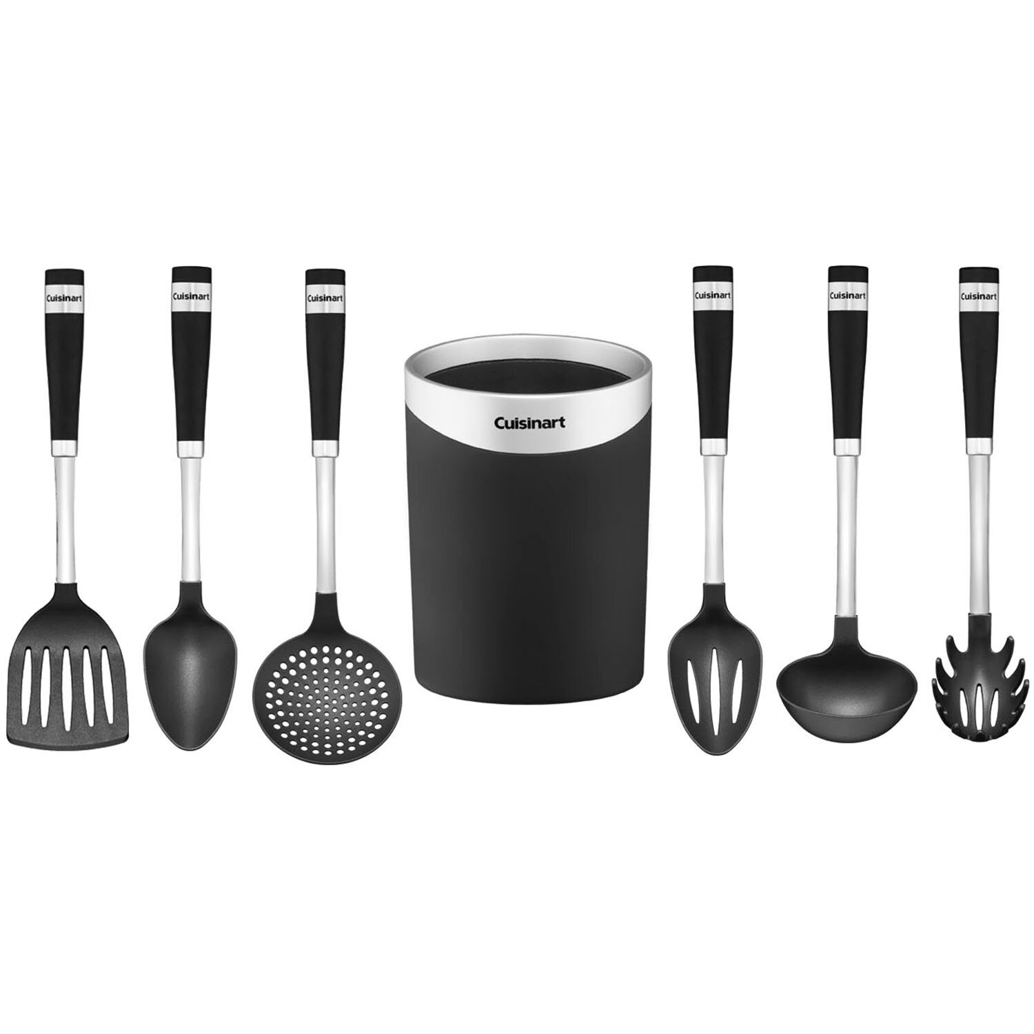  Country Kitchen 8 pc Non Stick Silicone Utensil Set with  Rounded Wood Handles for Cooking and Baking - White : Home & Kitchen