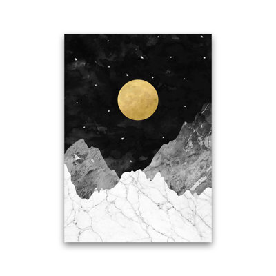Moon and Stars 1 Piece Wall Art