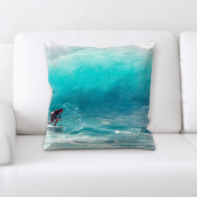 Houchens Faux Leather Throw Pillow
