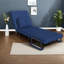 Lit convertible peu encombrant, tissu bleu acier de conception moderne pour la maison et le bureau