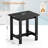 HDPS Adirondack Outdoor Side Table for Patio & Pool, Weather Resistant, Black