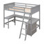 Lit mezzanine avec tablettes et bureau-463224856