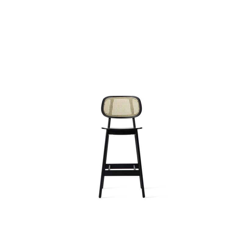 Titus Bar Stool, Black/Natural