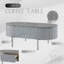 Table basse grise et brillante grise