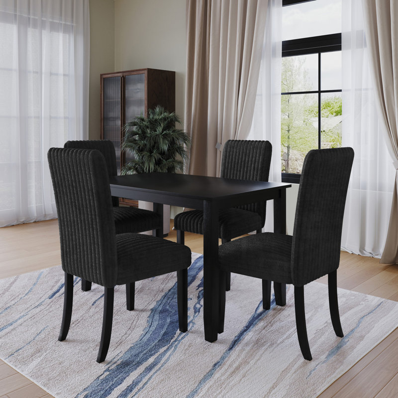 Ensemble repas pour 4 personnes Yacat, Noir