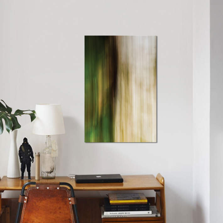 «Leaves and Stone», impression sur toile, H 12 po x l 8 po x P 0,75 po, Toile tendue, Pas de tapis