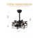 Notchietown 18" Industrial Reversible Ceiling Fan with 6 Lights and Remote, DC Motor 6 Speeds Ceiling Fan
