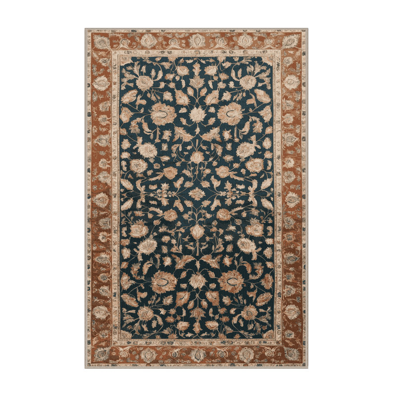 Machine Washable Persian Brown Area Rug
