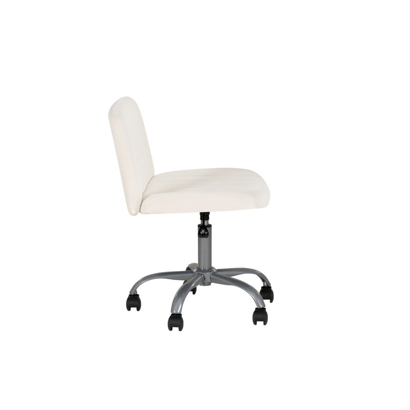 Morency Swivel Office Chair, Cream