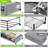 2 Pack 60L Rolling Under Bed Metal Storage Boxes With Wheels And Clear Lid, Black-1636324761
