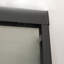 Cabine de douche double coulissante noire matte, 48 po x 76 po, porte haute avec verre trempé et garniture de finition moderne