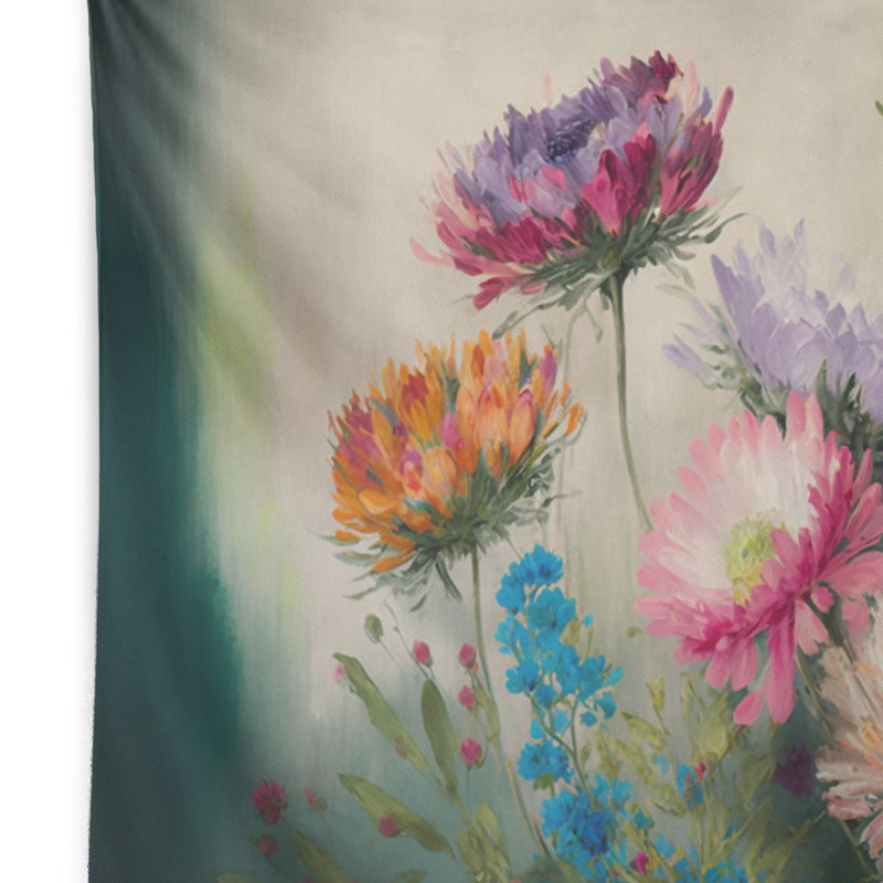 Tapisserie en polyester avec fleurs sauvages II, H 50 po x l 60 po