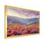Femme en robe jaune et chapeau marchant dans les champs - Peinture sur toile-60161296-60161297