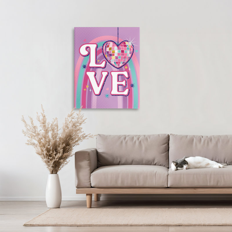 «Love Disco Heart Rainbow», conception par Courtney Morgenstern, H 30 po x l 24 po