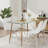Annesley Glass Top Metal Base Dining Table-886875157