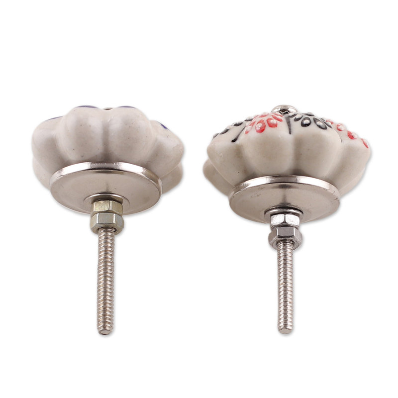 Novica Handmade Assorted Splendor Ceramic Knobs